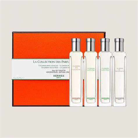 hermes jardins eau de toilette travel set|Hermes gardens perfume set.